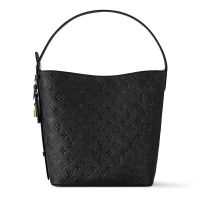 Louis Vuitton All in GM Bucket Bag in Signature Monogram Empreinte Leather M13044 Black