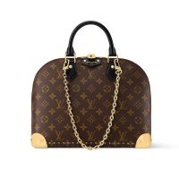 Louis Vuitton Alma Trunk PM Handbag in Monogram Canvas M27216 Brown