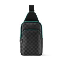 Louis Vuitton Avenue Slingbag PM in Damier Graphite Canvas N40841 Black/Green