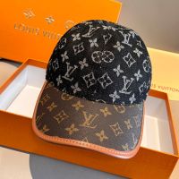 Louis Vuitton Baseball Cap in Monogram Denim with Monogram Canvas Visor Black/Brown