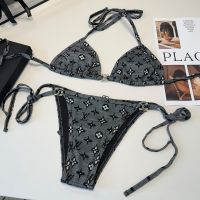 Louis Vuitton Bikini In Monogram Jacquard Grey