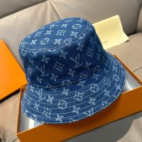 Louis Vuitton Bucket Hat in Monogram Denim Navy Blue