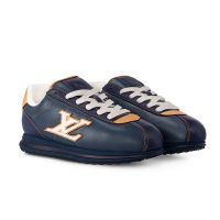 Louis Vuitton LV Buttersoft Sneakers Unisex Denim-Effect Lambskin 1AIKI1 Navy Blue