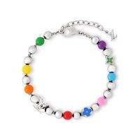Louis Vuitton LV Candy Bracelet in Metal with Enamel M02573 Silver