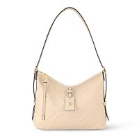 Louis Vuitton CarryAll PM Bag in Monogram Empreinte Leather M46293 Beige