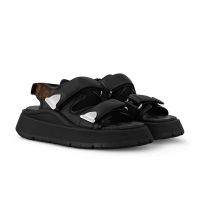 Louis Vuitton Chameleon Comfort Sandals Unisex Plain Calf Leather 1AHNJU Black