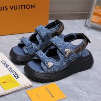 Louis Vuitton Chameleon Comfort Sandals Unisex Monogram Denim Blue