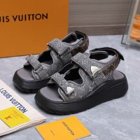 Louis Vuitton Chameleon Comfort Sandals Unisex Monogram Denim Grey