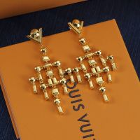 Louis Vuitton Chandelier Earrings in Metal Gold