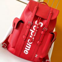 Louis Vuitton x Supreme Christopher MM Backpack in Epi XL Leather M41079 Red