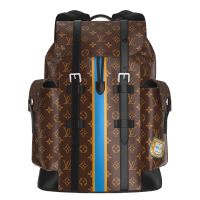 Louis Vuitton Christopher MM Backpack in Monogram Canvas with Stripes