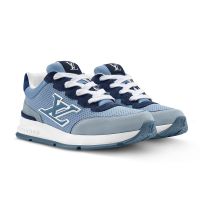 Louis Vuitton LV Classic Sneakers Men Nubuck Calf Leather 1AIOJJ Blue
