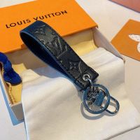 Louis Vuitton LV Dragonne Key Holder in Monogram Shadow Leather Black
