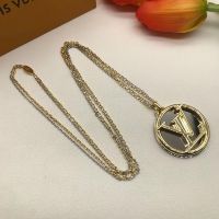 Louis Vuitton Collier Louise Necklace in Metal M64281 Gold