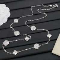 Louis Vuitton Color Blossom BB Multi-Motif Necklace in Metal with Mother-of-Pearl and Diamonds Silver