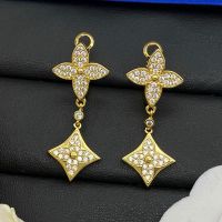 Louis Vuitton Color Blossom M Star Multi-Motif Earrings in Metal with Diamonds Gold