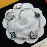 Louis Vuitton Color Blossom BB Star and Sun Multi-Motif Bracelet in Metal with Malachite and Diamonds Silver