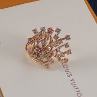 Louis Vuitton LV Corail Ring in Metal with Crystals Rose Gold