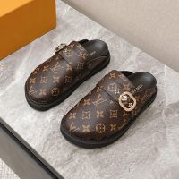 Louis Vuitton LV Cosy Flat Comfort Clogs Unisex Monogram Canvas Brown