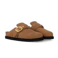 Louis Vuitton LV Cosy Flat Comfort Clogs Unisex Suede 1AGVPL Brown