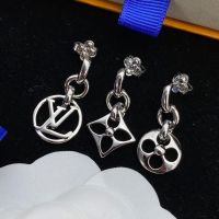 Louis Vuitton Crazy in Lock Drop Earrings in Metal Silver