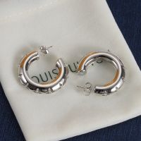 Louis Vuitton LV Crown Earrings in Blossom Engraved Metal Silver