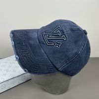 Louis Vuitton LV Flower Baseball Cap in Washed Denim with Vuitton Signature Visor Blue