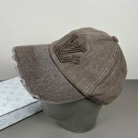 Louis Vuitton LV Flower Baseball Cap in Washed Denim with Vuitton Signature Visor Grey