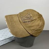 Louis Vuitton LV Flower Baseball Cap in Washed Denim with Vuitton Signature Visor Khaki