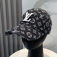 Louis Vuitton LV Signature Baseball Cap in Monogram Denim Black