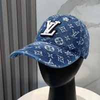 Louis Vuitton LV Signature Baseball Cap in Monogram Denim Blue
