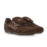 Louis Vuitton LV Footprint Soccer Sneakers Unisex Suede 1AHTXU Brown