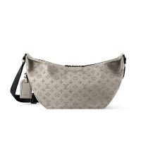 Louis Vuitton Hobo Hamac Bag in Monogram Shadow Leather M24468 Grey