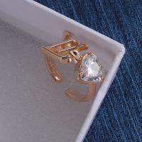 Louis Vuitton LV Iconic Heart Open Ring in Metal with Crystals Rose Gold