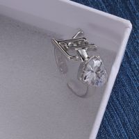 Louis Vuitton LV Iconic Heart Open Ring in Metal with Crystals Silver