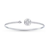 Louis Vuitton Idylle Blossom Twist Bracelet in Metal with Crystals Q95695 Silver