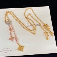 Louis Vuitton Idylle Blossom Y Pendant Necklace in Metal and Diamonds Gold