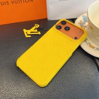 Louis Vuitton iPhone Case in Monogram Embossed Grained Calfskin Yellow