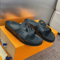 Louis Vuitton LV Isola Flat Comfort Slides Women Calf Leather 1ACPCB Black