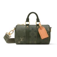 Louis Vuitton Keepall Bandouliere 25 Bag in Monogram Surplus Canvas M26930 Khaki Green