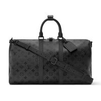 Louis Vuitton Keepall Bandouliere 45 Bag in Monogram Midnight Canvas M28403 Black