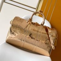 Louis Vuitton Keepall Bandouliere 45 Bag in Monogram Canvas M26463 Gold