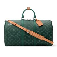 Louis Vuitton Keepall Bandouliere 50 Bag in Monogram Heritage Canvas M26866 Green