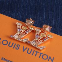 Louis Vuitton Lady LV Pendant Earrings in Metal with Diamonds Rose Gold