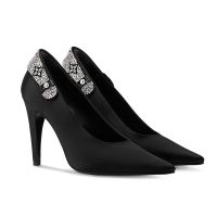 Louis Vuitton Legacy Pumps 100mm Women Satin and Strass 1AIRTT Black