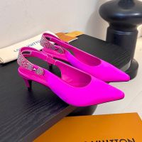 Louis Vuitton Legacy Slingback Pumps 55mm Women Satin and Strass Rose