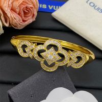 Louis Vuitton Les Ardentes Bangle in Metal with Crystals Gold