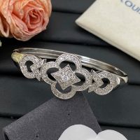 Louis Vuitton Les Ardentes Bangle in Metal with Crystals Silver