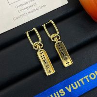 Louis Vuitton Les Gastons Vuitton Tag Earrings in Metal Gold
