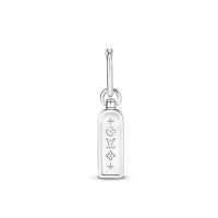 Louis Vuitton Les Gastons Vuitton Tag Earrings in Metal Q06946 Silver